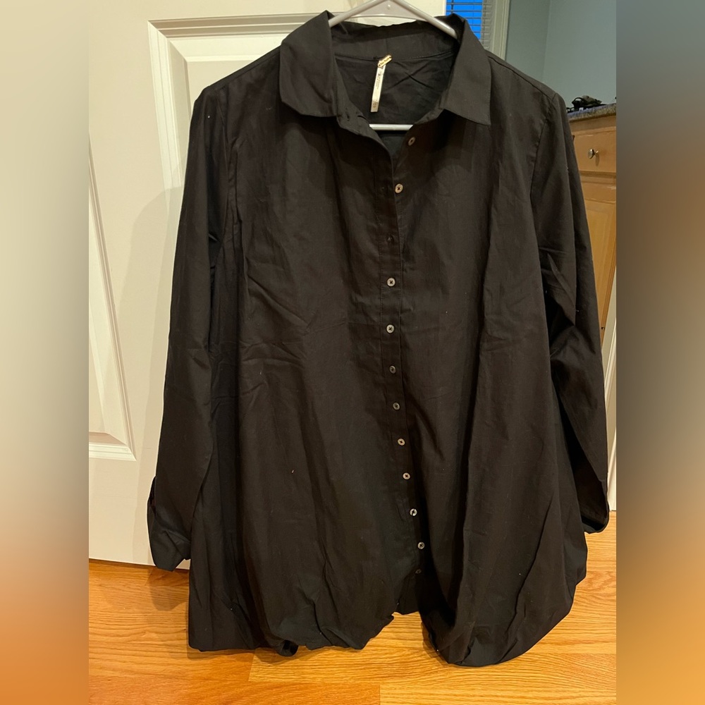 Free People Black Shirt Dress